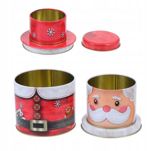  1 Stück weihnachtliche Keksdose aus Metall