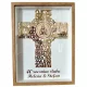  HOCHZEITSJUBILÄUM SOUVENIRS GESCHENK JUBILÄUM SCHÖNES GOLDGEMÄLDE IN EINEM RAHMENKREUZ