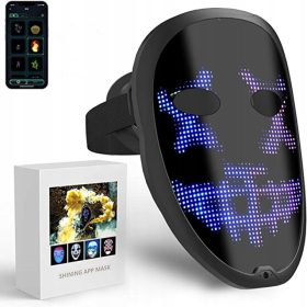  Programmierbare LED-Halloween-Cosplay-Maske