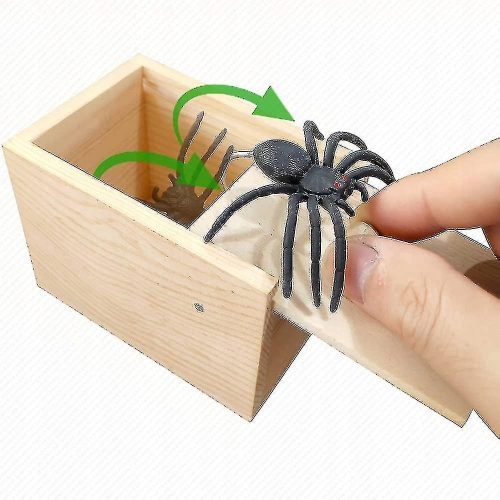  Streichspinne Überraschungsbox Gummispinne für Grusel- und Scherzspaß