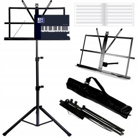    Tischständer, verstellbarer, faltbarer Notenständer + Notenbuch 2-in-1-Set