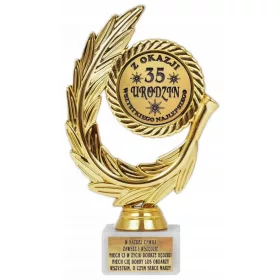    GOLD-Statuette, Geschenk zum 35. Geburtstag für TOCHTER, Sohn, Schwiegersohn, Schwiegertochter
