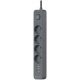  Tracer Power Line+ Steckdosenleiste 1,5 m 4 Steckdosen + 3x USB-A Graphit