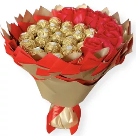    Süßer Blumenstrauß Ferrero Rocher Geschenk Geburtstag Hochzeit