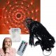  LED-Spinnennetz, 70 leuchtende Halloween-Lichter mit Fernbedienung, Dekoration