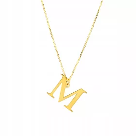    Goldkette mit dem Buchstaben M, 585 14k, längenverstellbar, BOX