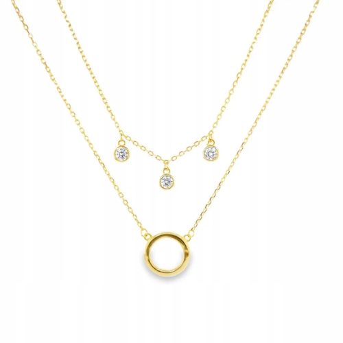  Halskette mit Ring, Doppelkette 925 + BOX