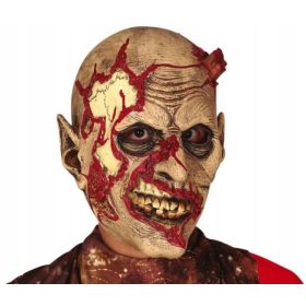    Fiestas Guirca 2232BZ Gesichtsmaske Zombie Latex Beige und Braun