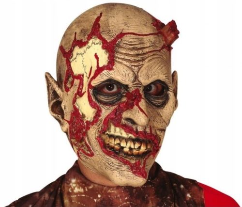  Fiestas Guirca 2232BZ Gesichtsmaske Zombie Latex Beige und Braun