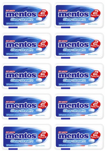 Mentos Clean Breath Peppermint - Zuckerfreie Atemerfrischungspastillen