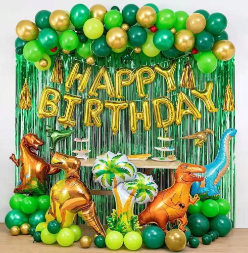  Satz Luftballons zum Geburtstag, dekoratives Dinosaurier-Thema
