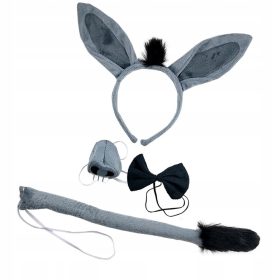  4 Stück Halloween-Tier-Eselohren mit Stirnband