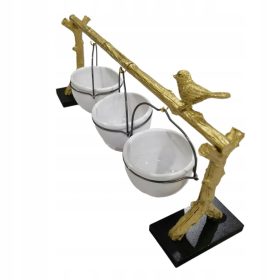  Snackständer Schüsselständer Goldene Eiche