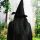  Halloween schwarze Hexe Latexmaske Kostüm für Kinder