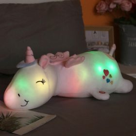  Einhornkissen 60 CM mit LED-Plüschtier