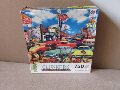  Autopuzzle, 750 Teile, von Clunkers aus den USA, 46x61cm