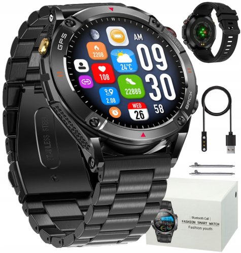  SMARTWATCH GPS-Uhr BAROMETER KOMPASS BLUT BLUTDRUCKMESSGERÄT SPRICHT