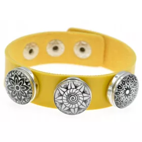    Modulares Armband 3x SNAP Schnappöse BELIEBIGE AUSGEWÄHLTE DESIGNS gelb
