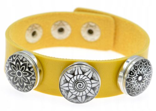  Modulares Armband 3x SNAP Schnappöse BELIEBIGE AUSGEWÄHLTE DESIGNS gelb