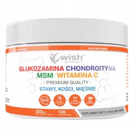   WISH Glukosamin + Chondroitin + MSM + Vitamin C 250g - Gelenkgesundheit