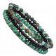  HERREN PERLEN ARMBAND STEIN AFRIKANISCHER TÜRKIS ONYX SET 3 IN 1
