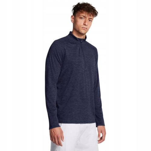  Under Armour UA Tech Textured 1/2 Zip Herren-Trainings-Langarmshirt – Marineblau