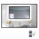  LED-SPIEGEL COB 480 LED/1m IN SCHWARZEM ALUMINIUMRAHMEN LOFT LOFT 90x60 cm