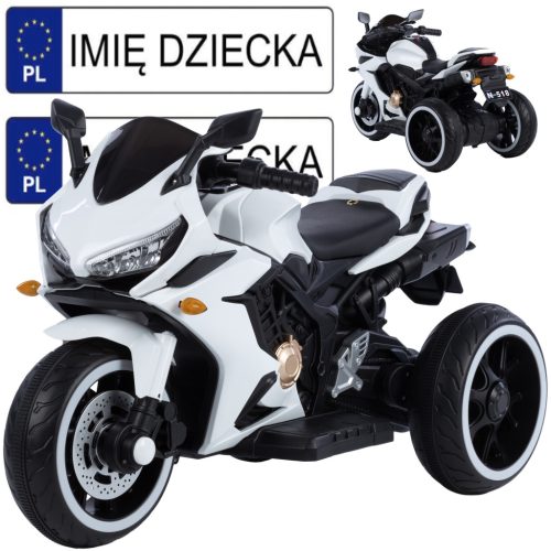  MOTOR Batteriemotorrad für Kinder, 2x LED MP3-Motoren