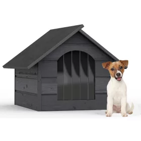    TajgaWood Hundehütte, Holz, Maße. Außenmaße 83 cm x 66 cm x 60 cm