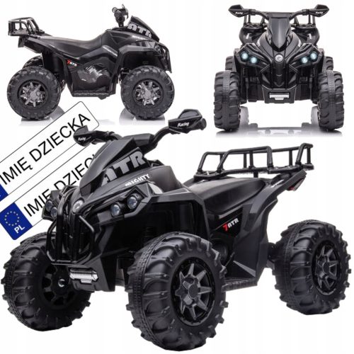  GROSSER BATTERIE-QUAD FÜR KINDER MP3 + LED + GUMMIRÄDER + LEDER + FERNBEDIENUNG
