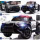  AUTO Batteriebetriebenes Auto POLIZEI Leder EVA GUMMIRÄDER Megaphon + FERNBEDIENUNG