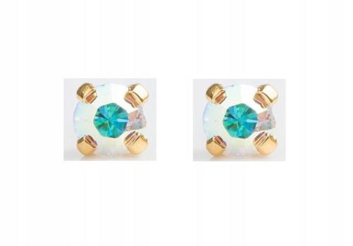  STUDEX SYSTEM 75 Nails Rainbow Stone Ohrringe, Gold