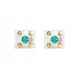  STUDEX SYSTEM 75 Nails Rainbow Stone Ohrringe, Gold