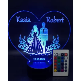   LED-Statuettenlampe, graviertes Geschenk - Hochzeit, Hochzeitssouvenir