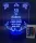  LED-Statuettenlampe, graviertes Geschenk - 50. Geburtstag