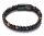  Lederarmband mit Tigerauge-Stein, 21 cm