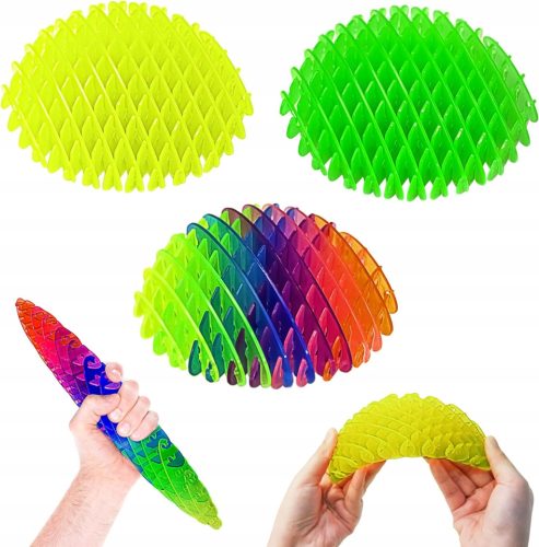  Fidget Wurm Antistress Spielzeug Morphotischer Wurm Set 3 Stück Gelb + Grün
