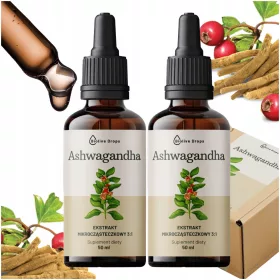   Ashwagandha Tropfen - Adaptogen für Gedächtnis und Nervensystem, 2 x 50 ml
