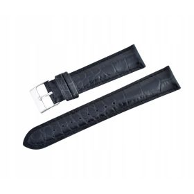    Uhrenarmband 24MM Universal SCHWARZES Leder ALGATOR - Teleskope