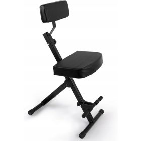    PYLE Hocker Hocker Stuhl für einen Gitarristen und Keyboarder mit Rückenlehne