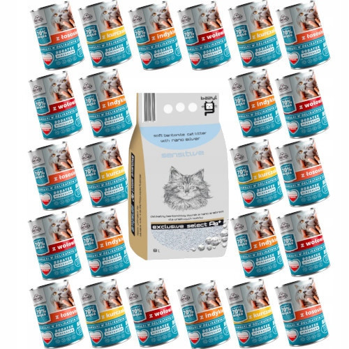  FRENDI Nassfutter für Katzen in Dosen, Geschmacksmischung, 24 x 400 g