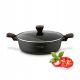 Induktionsgeeignete Marmorpfanne mit Deckel Starke Pro Redwood 28 cm