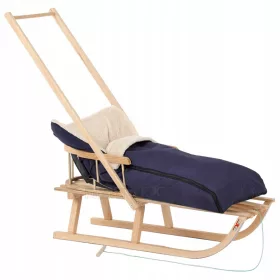    POLNISCHE HOLZSCHLAFEN Traditioneller SCHLAFSACK MARINEBLAU Rückenlehne Schlafsack für Kinderwagen