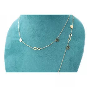    Gold-Set mit Promis, Kleeblatt, Unendlichkeitszeichen, 316L-Stahl