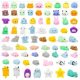  72 STÜCK MOCHI SQUISHY FIDGET TOY Smashes