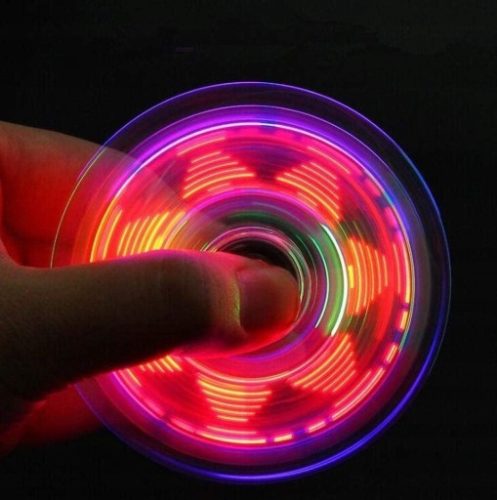  SPINNER Anti-Stress-Spielzeug mit LED-Kristallen
