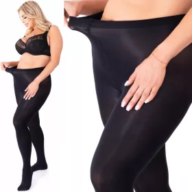    PLUS SIZE Mikrofaserstrumpfhose 70 DEN tiefschwarz VERA70 blickdichtes Phänomen