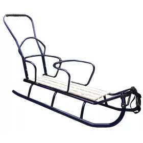    DOPPELTER DUO-SCHLITTEN MIT RÜCKENLEHNE UND SCHIEBER BIS 150 kg