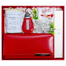    EINZIGARTIGES MUTTERTAGSGESCHENK für SCHWIEGERMUTTER Leder-Geldbörsen-Set