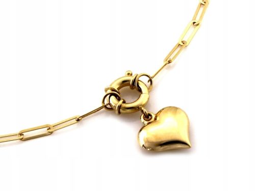  Halskette aus 375er Gold mit hängendem aufblasbarem Herzen, R45, Valentinstagsgeschenk, 9 Karat